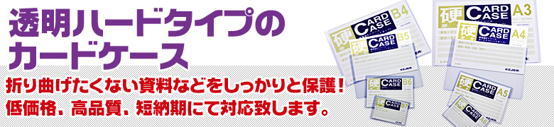 透明ハードタイプのカードケース