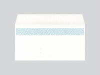 長3横かんたん開封（中央から）ハーフホワイト100g枠無カマス貼クイック付（無地封筒）
