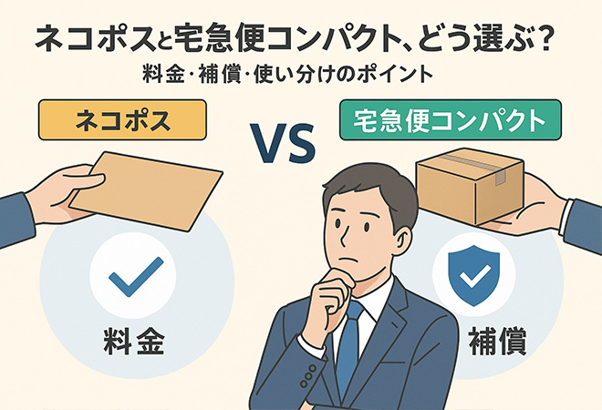 ネコポスと宅急便コンパクト、どう選ぶ?料金・補償・使い分けのポイント