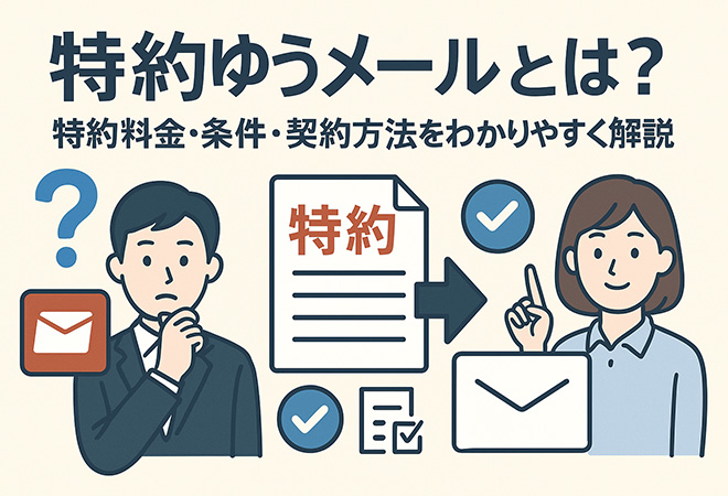 特約ゆうメールとは?特約料金・条件・契約方法をわかりやすく解説