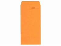 長3カラーオレンジ70g枠有サイド貼 (無地封筒)