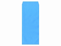 長4カラーブルー70g枠有サイド貼 (無地封筒)